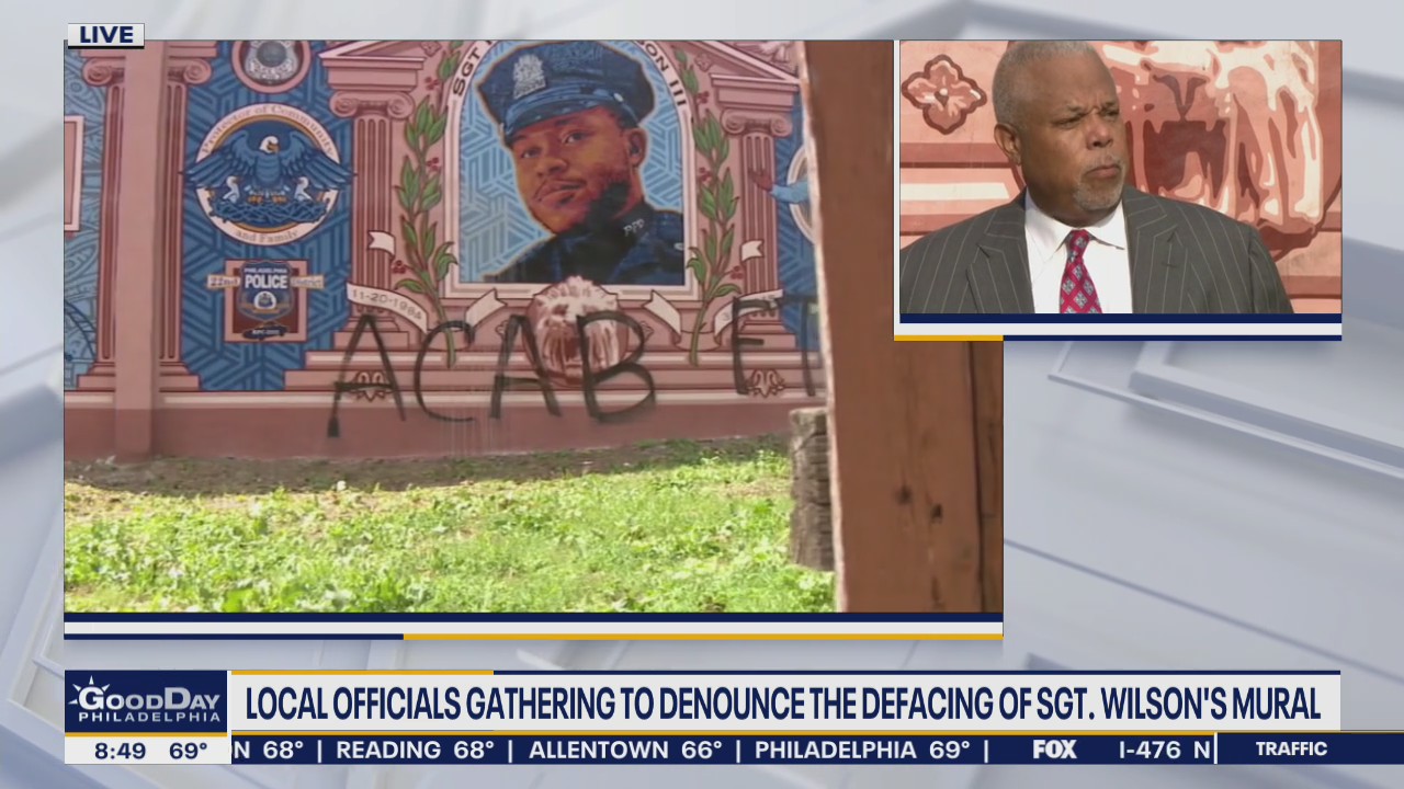 Senator Anthony Williams speaks out after Sgt. Robert Wilson mural is vandalized