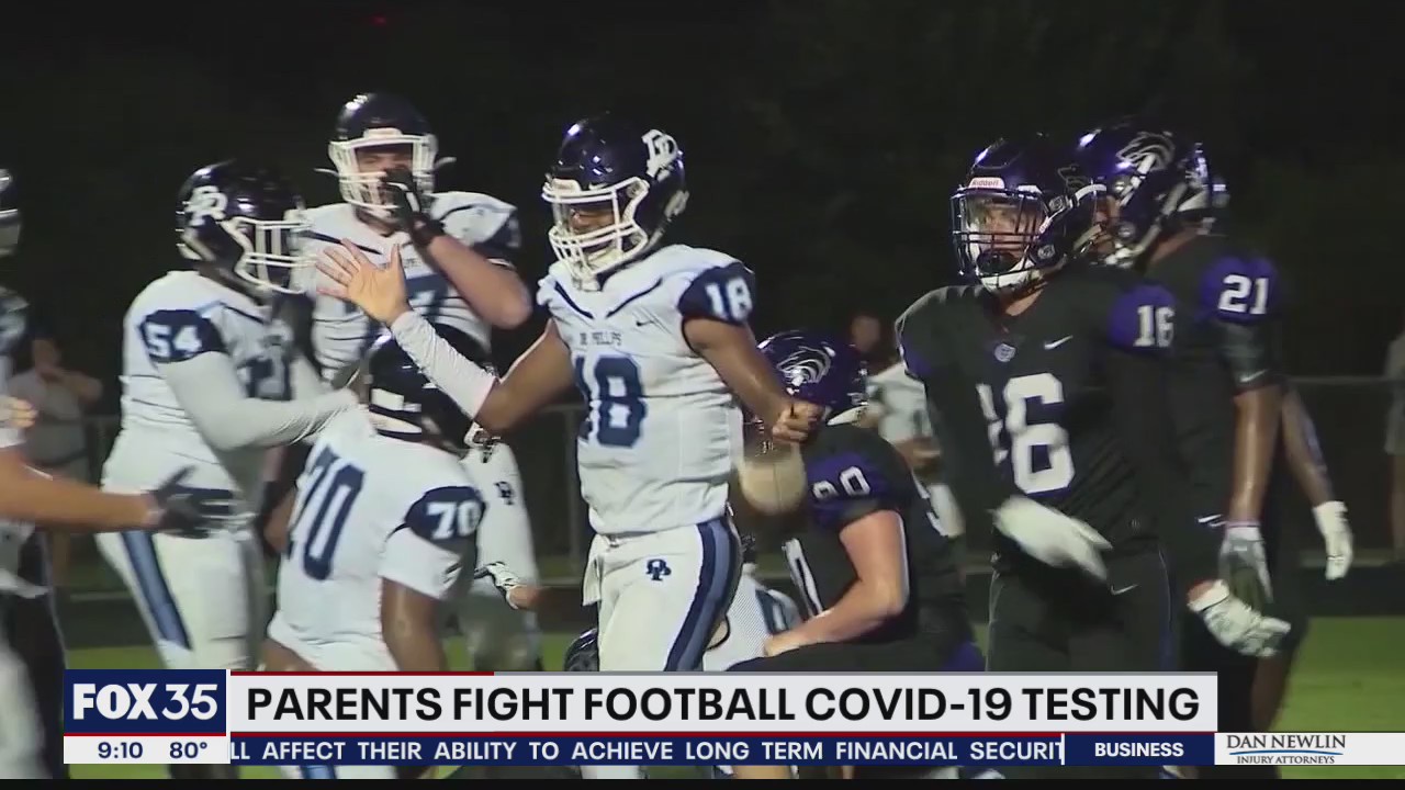 Parents fight football COVID-19 testing