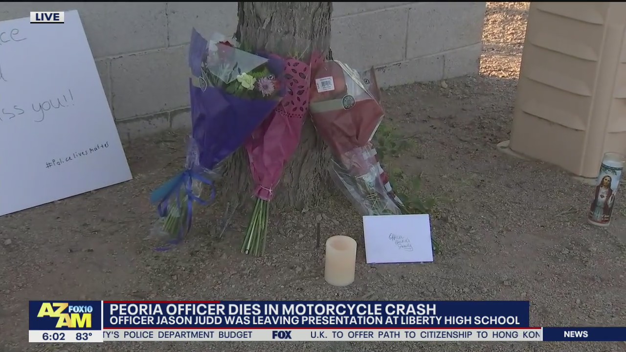 Peoria officer Jason Judd dead after motorcycle crash at Liberty High School