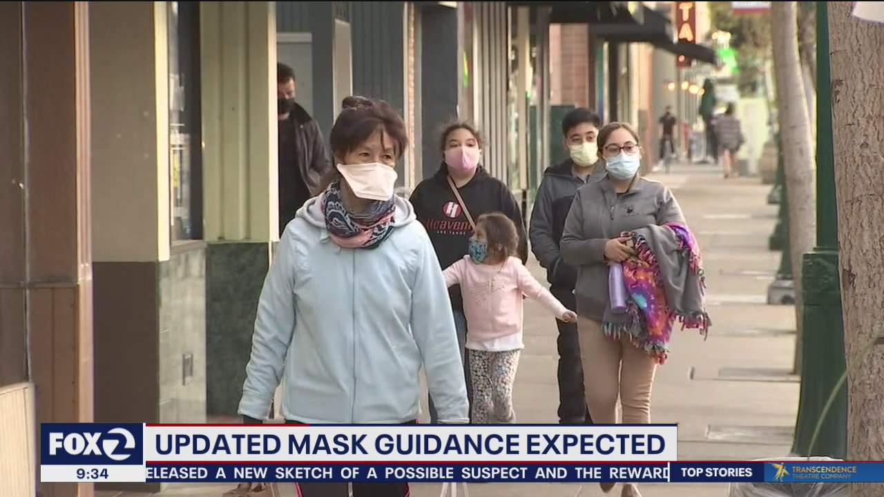 Updates guidance expected from California health officials on wearing masks