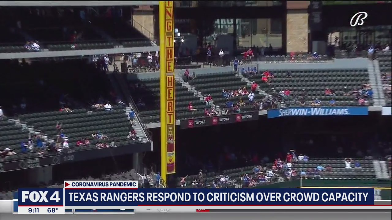 Texas Rangers facing criticism from Tarrant County health director over near-capacity crowd