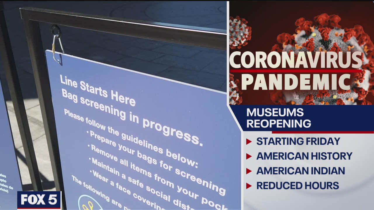 More Smithsonian museums to reopen this week