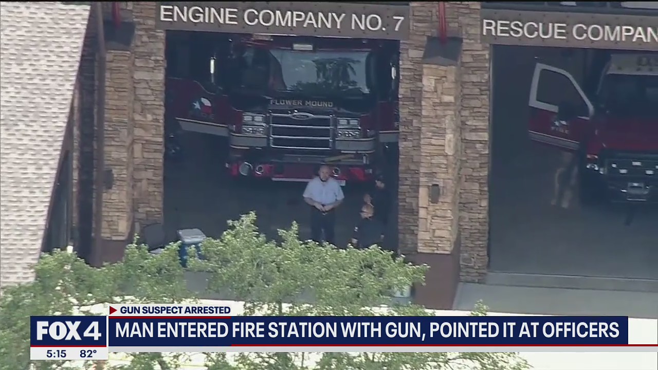 Police: Man who pointed gun at people at Flower Mound park, tried to enter fire station arrested