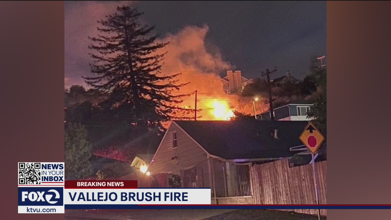 Fireworks blamed for brush fire that spread to South Vallejo neighborhood