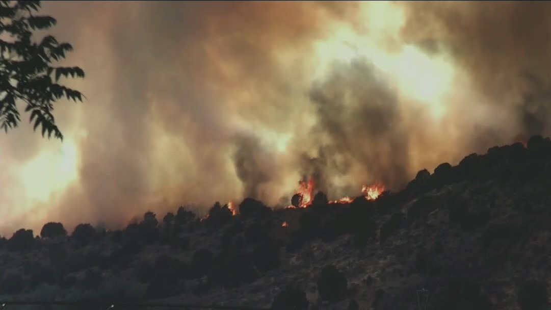 Wildfires breakout in the Western U.S. due to hot, dry weather