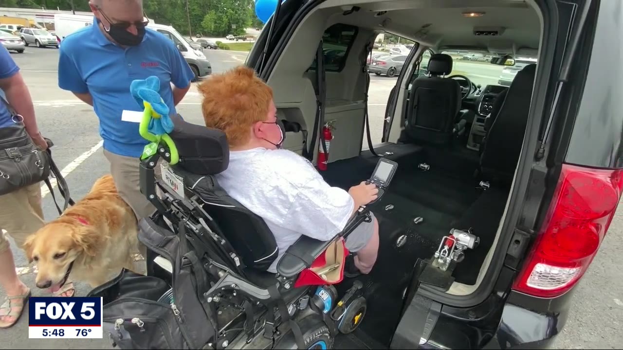 Newnan County family's handicapped van damaged by tornado, replaced