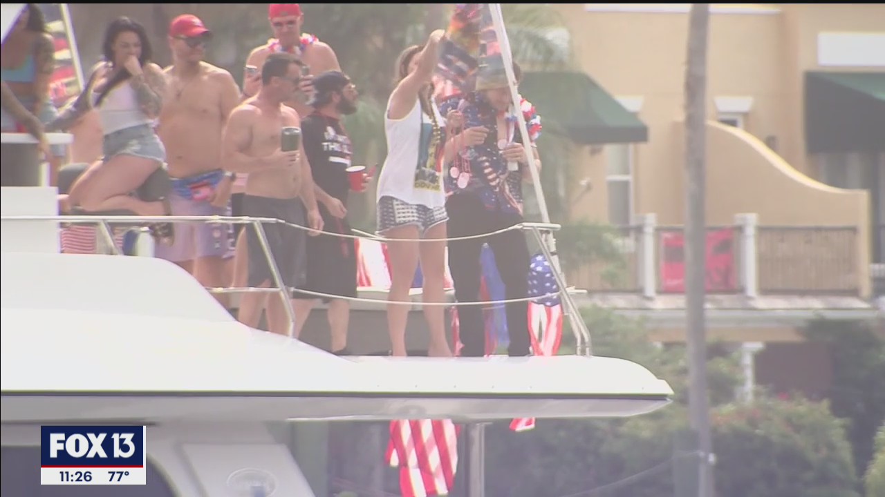 Makeshift boat parade held in place of Gasparilla