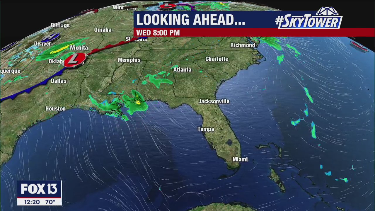 Tuesday afternoon weathercast
