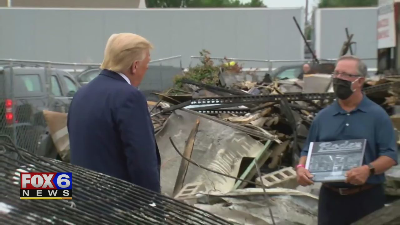 President Trump visits Kenosha, speaks out against violent unrest
