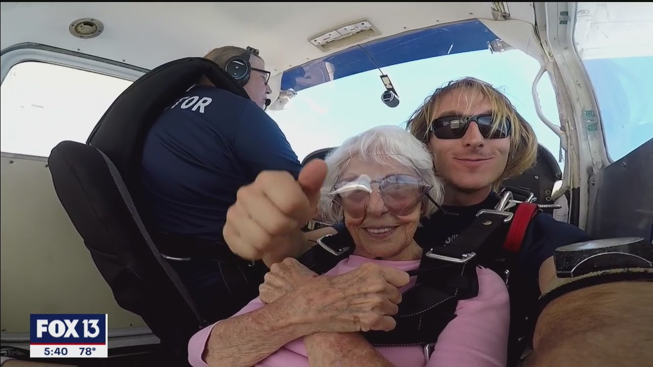 Grandmother honors grandson with skydiving
