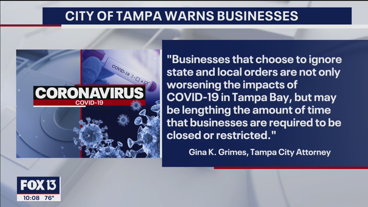 City warns restaurants not following COVID-19 guidelines