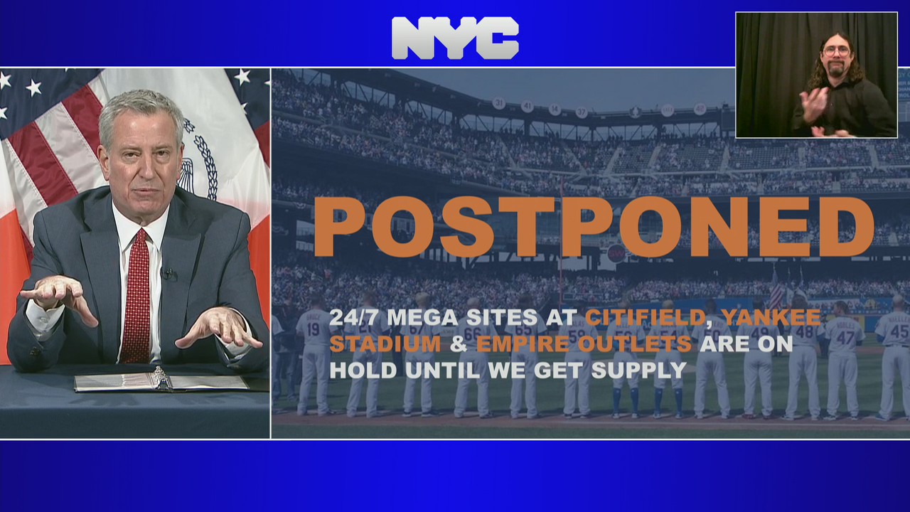 Mega Sites Won't Open Yet