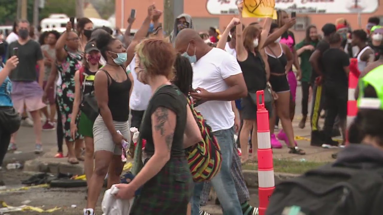 Protesters unswayed by police video showing fatal shooting of man who opened fire on officers