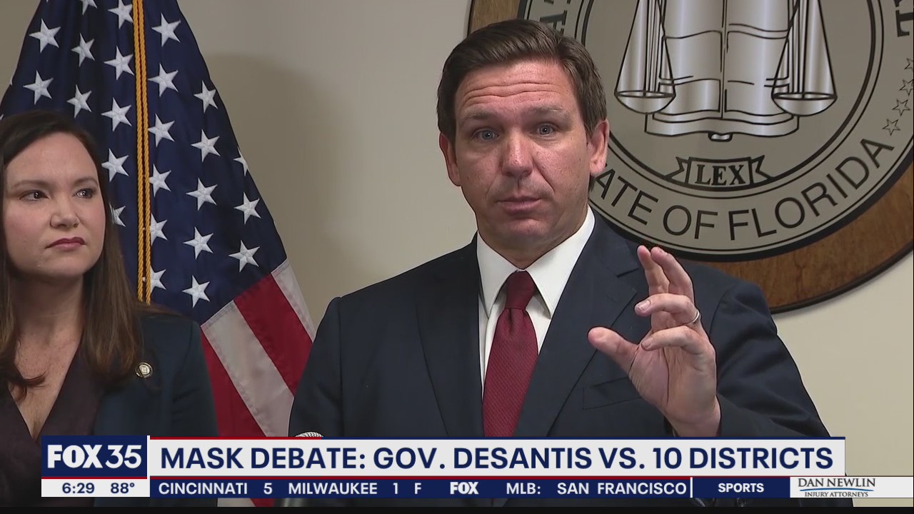 Mask debate: DeSantis defied by 10 school disticts