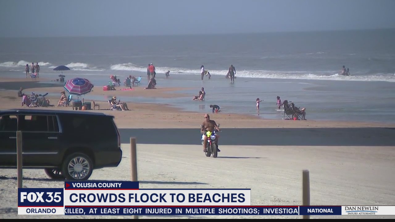 Crowds flock to Daytona Beach; risk of rip currents