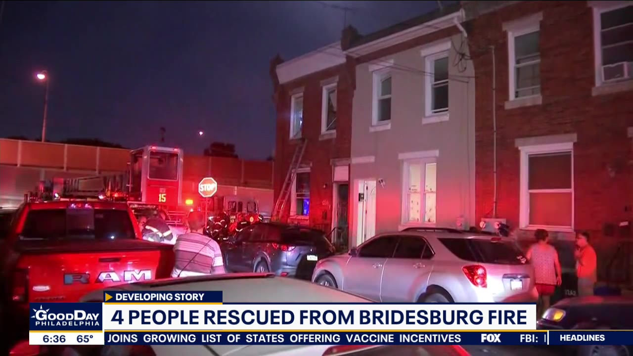 4 people rescued from rowhome fire in Bridesburg