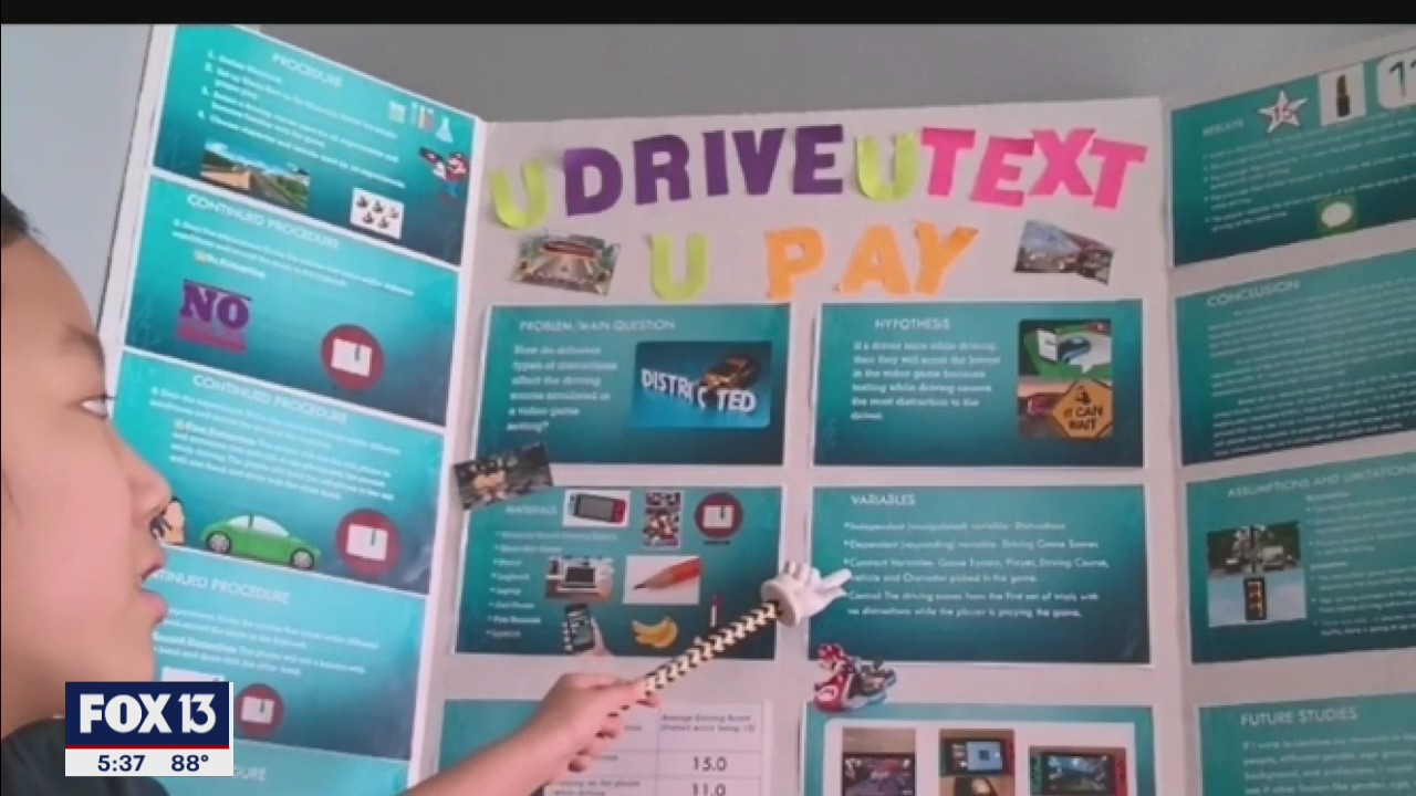 Tampa girl's anti-texting project could win big