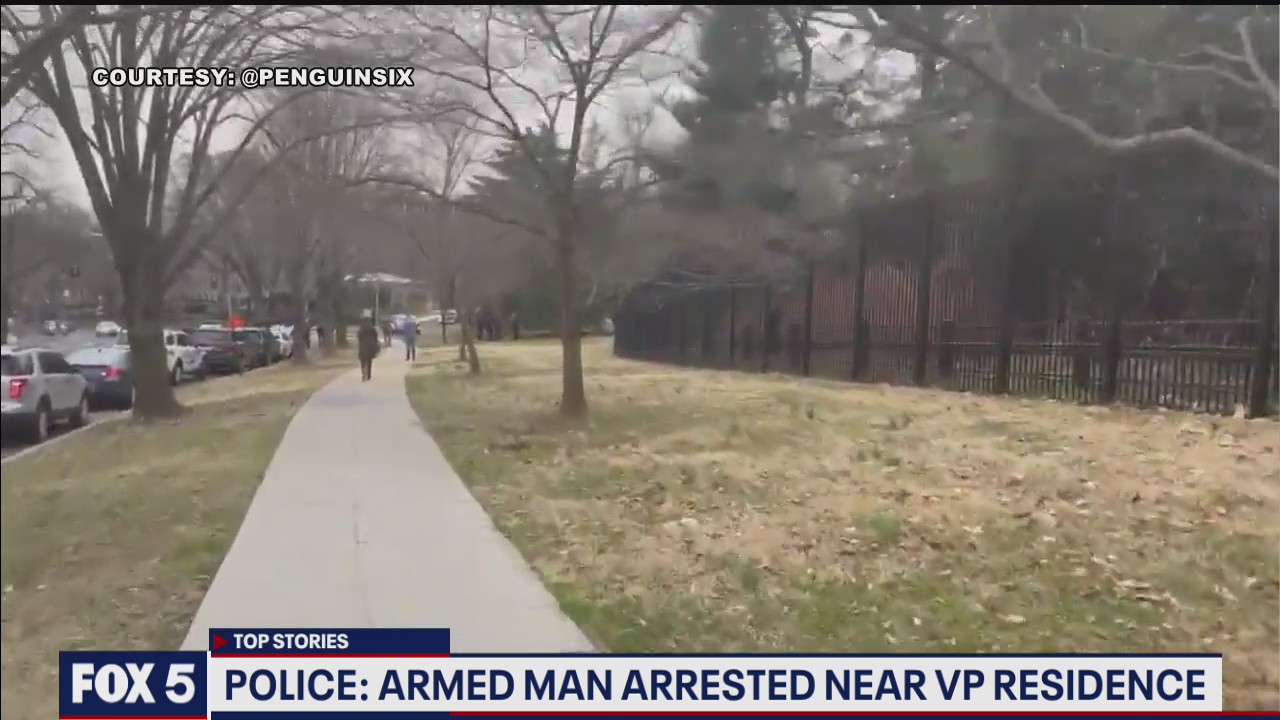 Police: Armed man arrested near VP residence