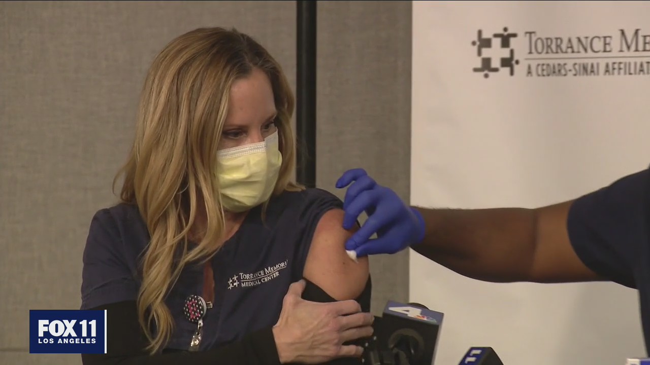 Torrance Memorial receives COVID vaccine as coronavirus cases surge