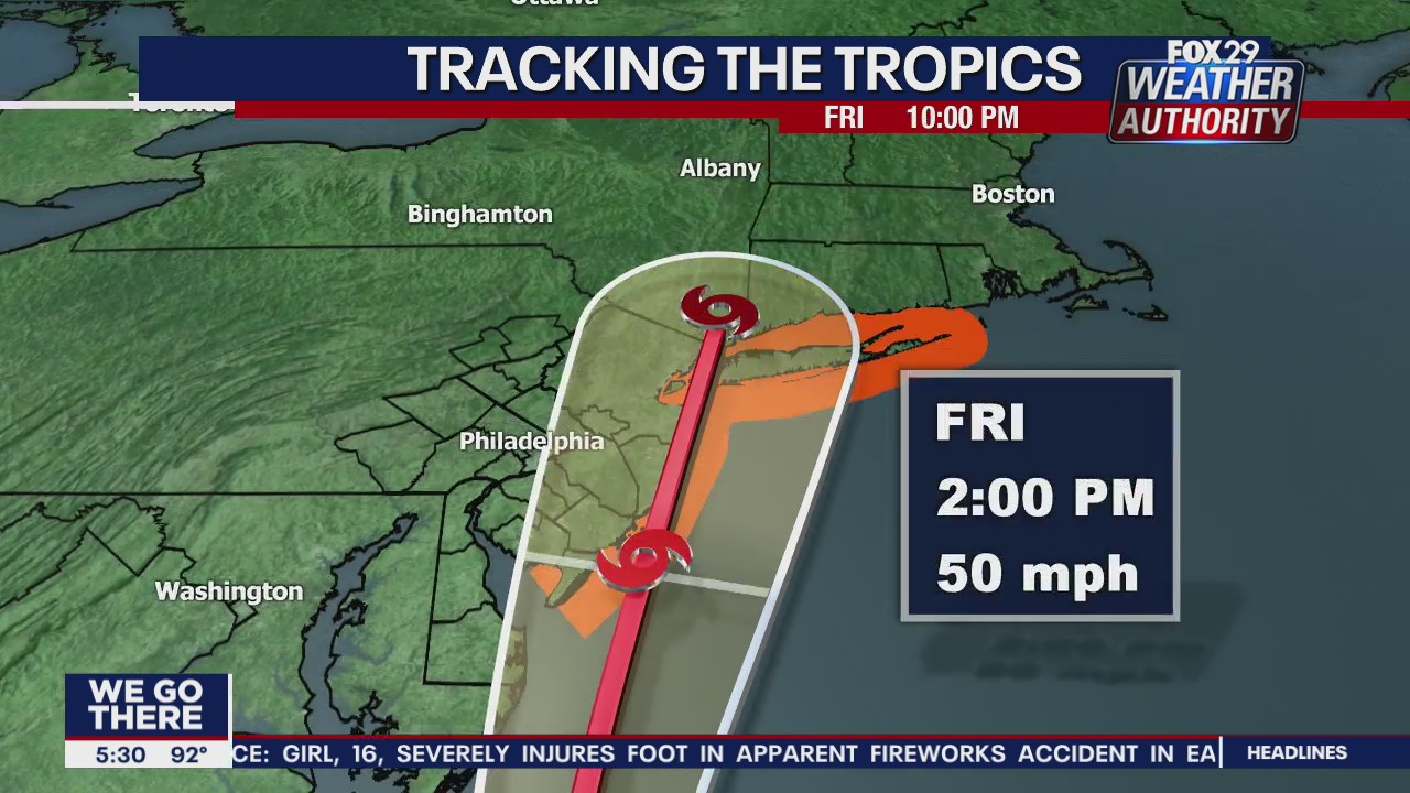 Tropical Storm Warnings in effect for New Jersey as Fay forms along coast