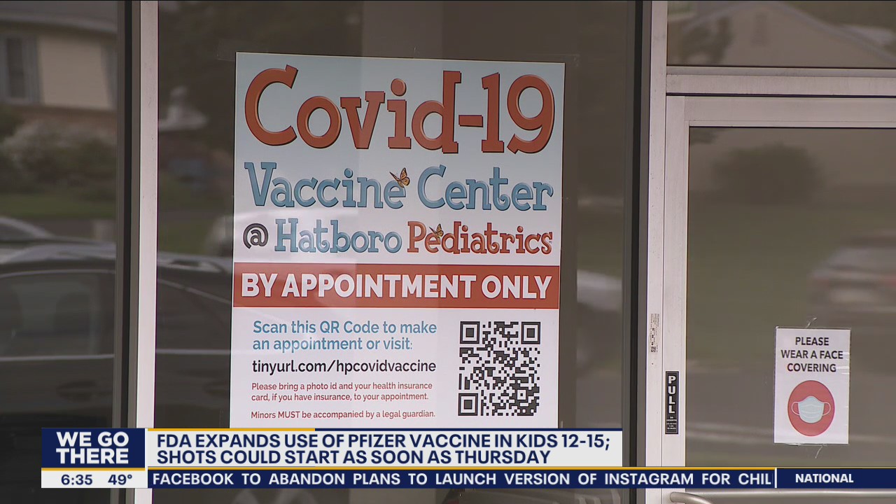 FDA expands use of Pfizer vaccine to kids 12-15 years old