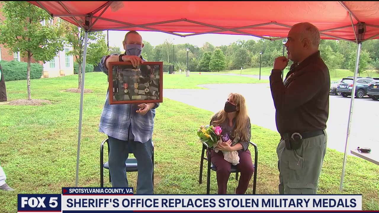 Sheriff's office replaces stolen military medals
