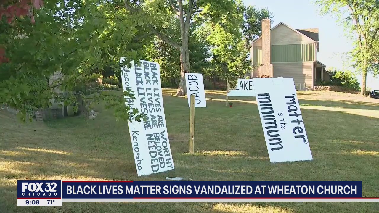 Church sign burned, Black Lives Matter signs vandalized in Wheaton