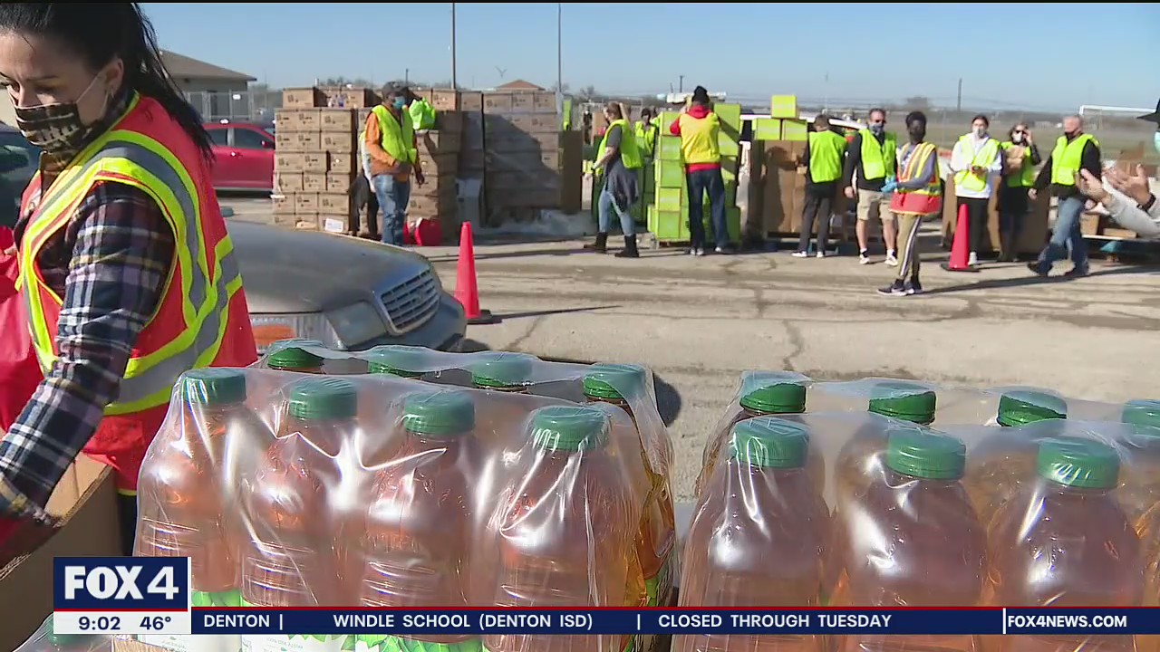 North Texas food banks, cities helping out those without power, clean water