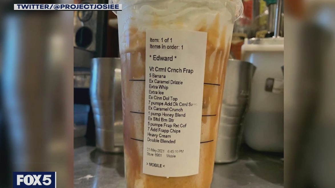 Elaborate Starbucks order goes viral