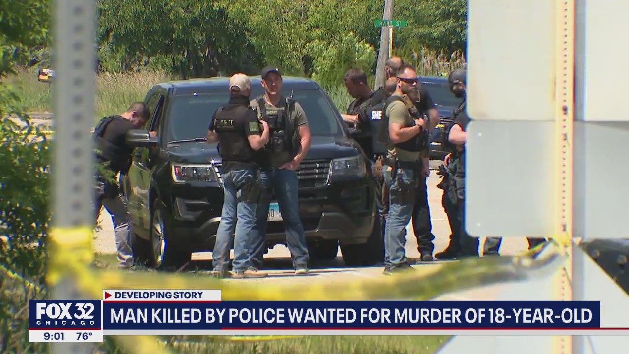Murder suspect shot dead by police after opening fire on officers in Beach Park