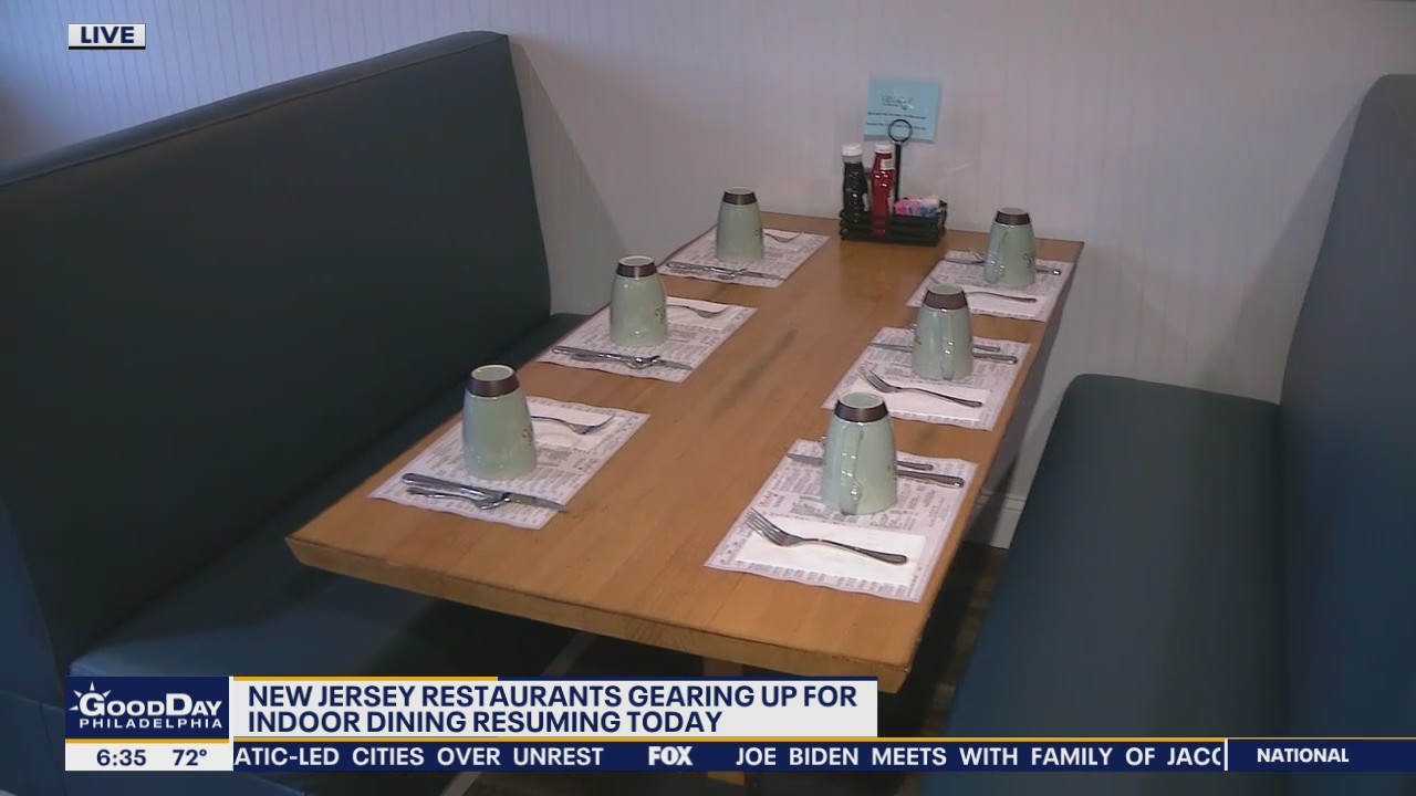 Indoor dining returns in New Jersey with capacity limits, mitigation guidelines