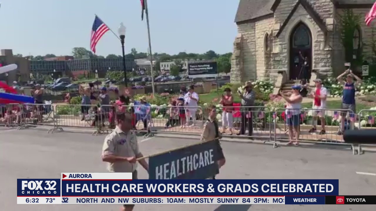 Aurora 4th of July parade celebrated Health Care workers and graduates