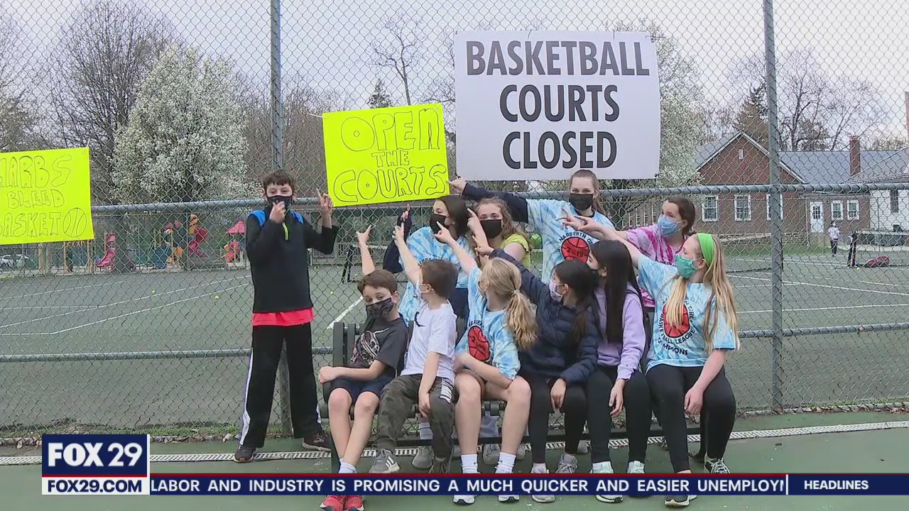 Parents, kids in Narberth voice frustration over closed outdoor basketball courts