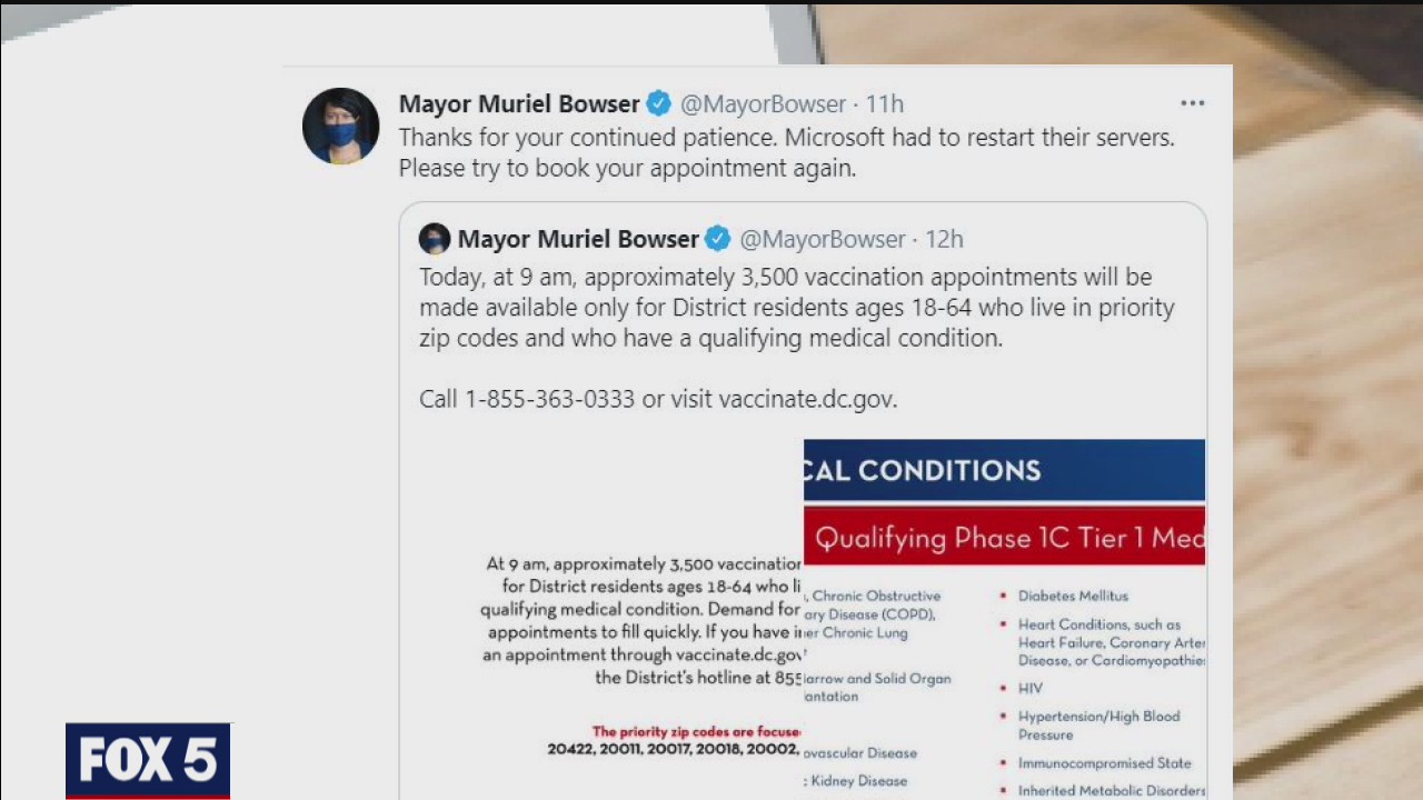 DC COVID-19 vaccine registration problems continue over weekend