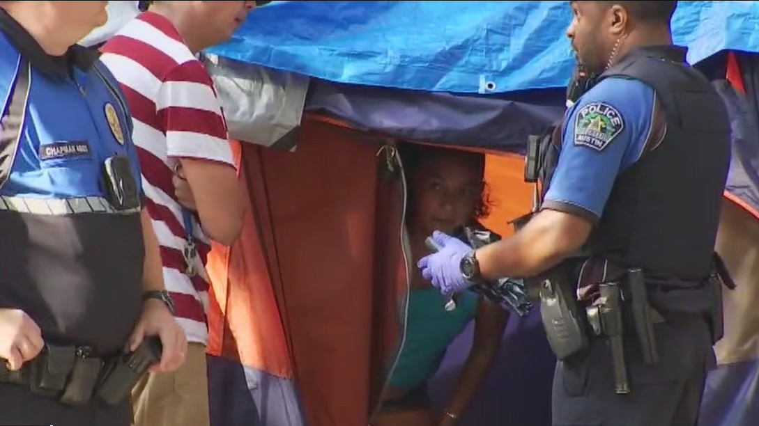 Homeless 'camping ban protest encampment' targeted for cleanup