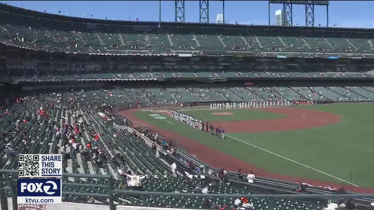 Baseball is Back: 8,900 fans attend Giants' home opener