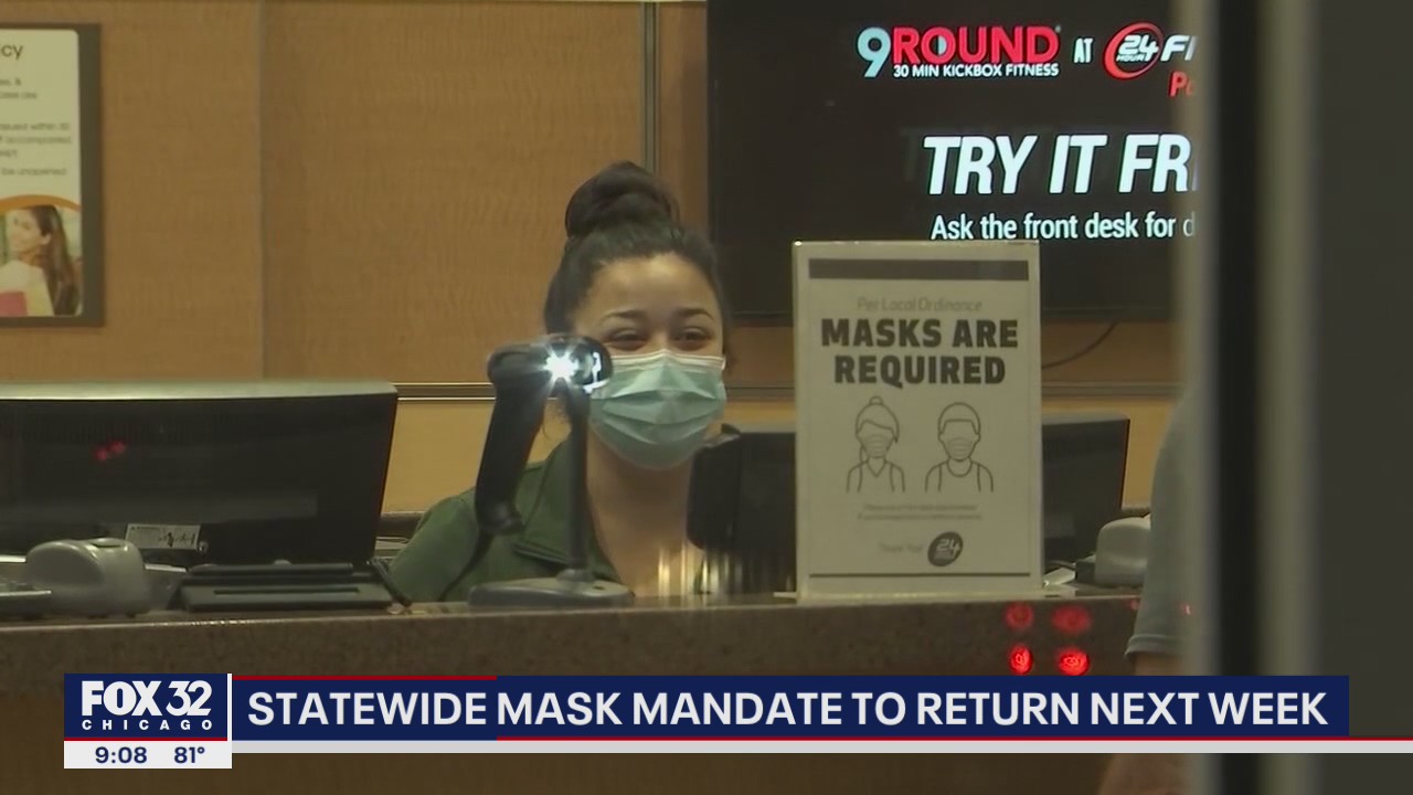 Illinois mask mandate returns next week