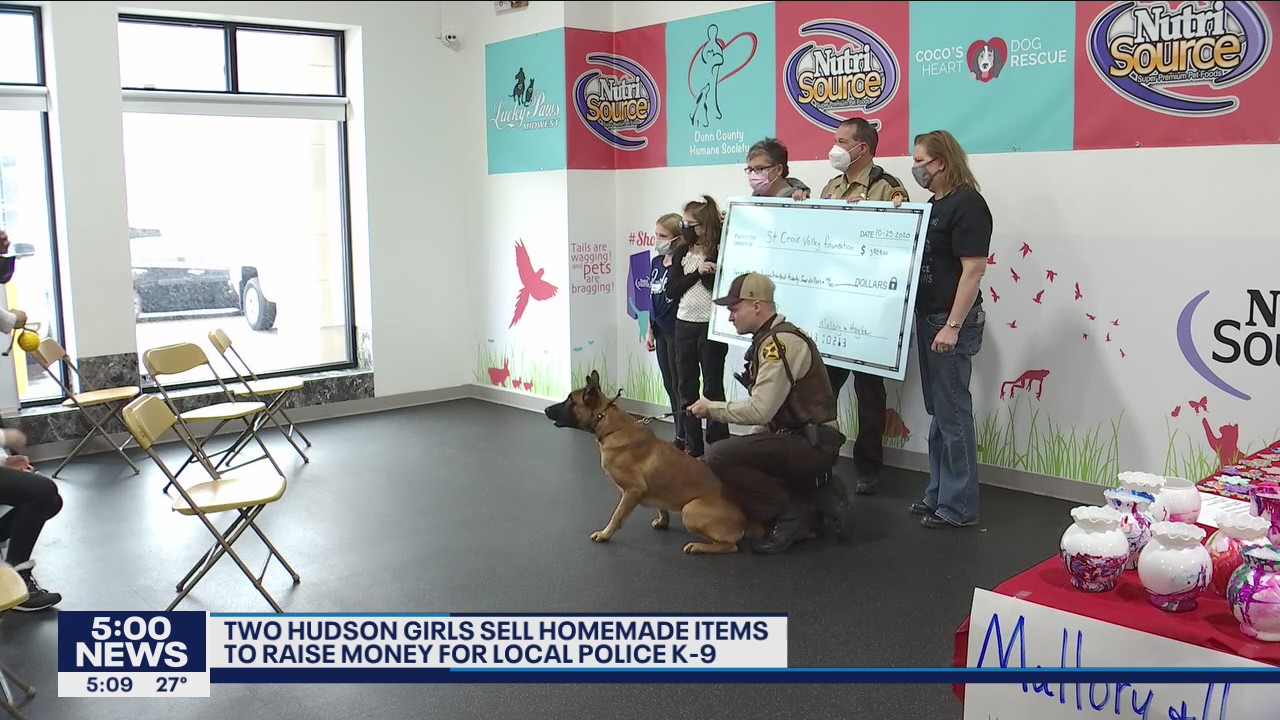 Girls in Hudson, Wisconsin raise money for K9 to get bulletproof vest