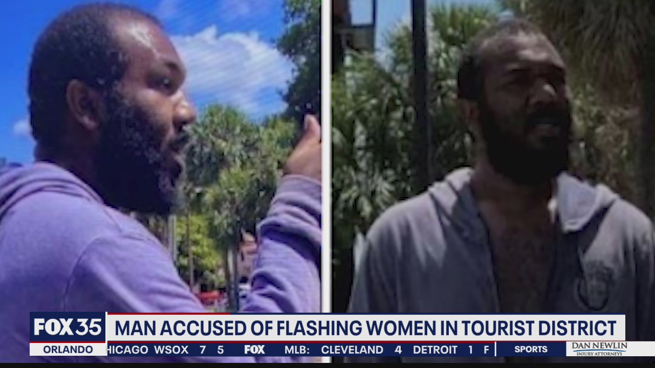 Man accused of flashing women in Orlando's tourist district