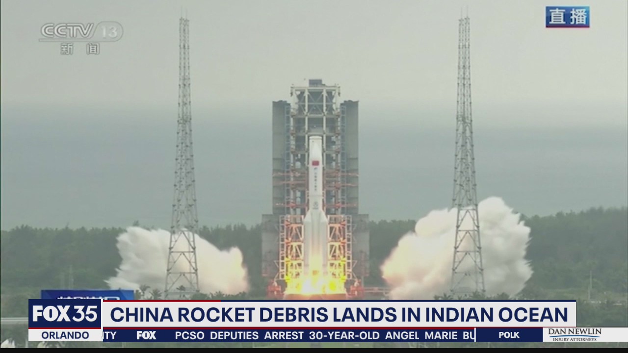 China says most rocket debris burned up before crashing into Indian Ocean