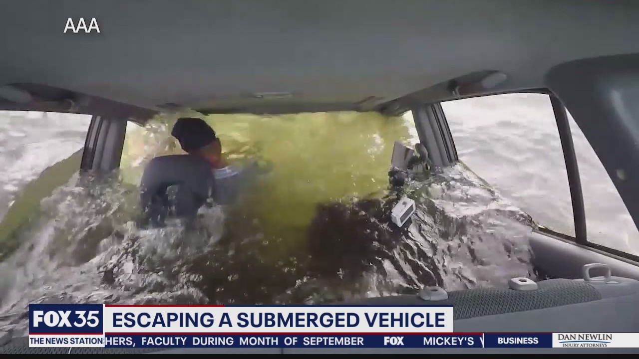 Escaping from a submerged vehicle