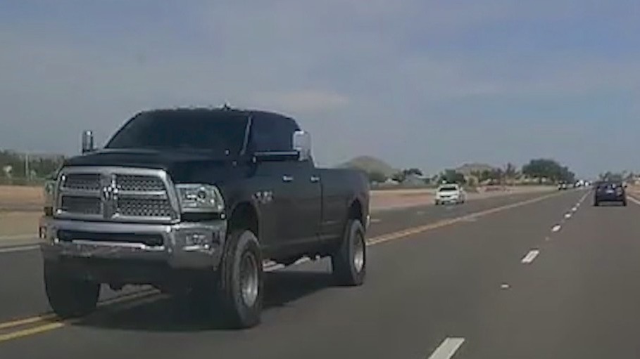 Dashcam footage shows moments leading up to a near wrong-way driver crash in Arizona