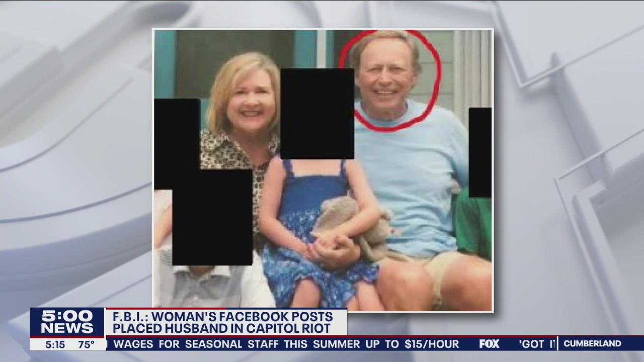 Woman’s Facebook post places husband at Capitol riot, FBI says