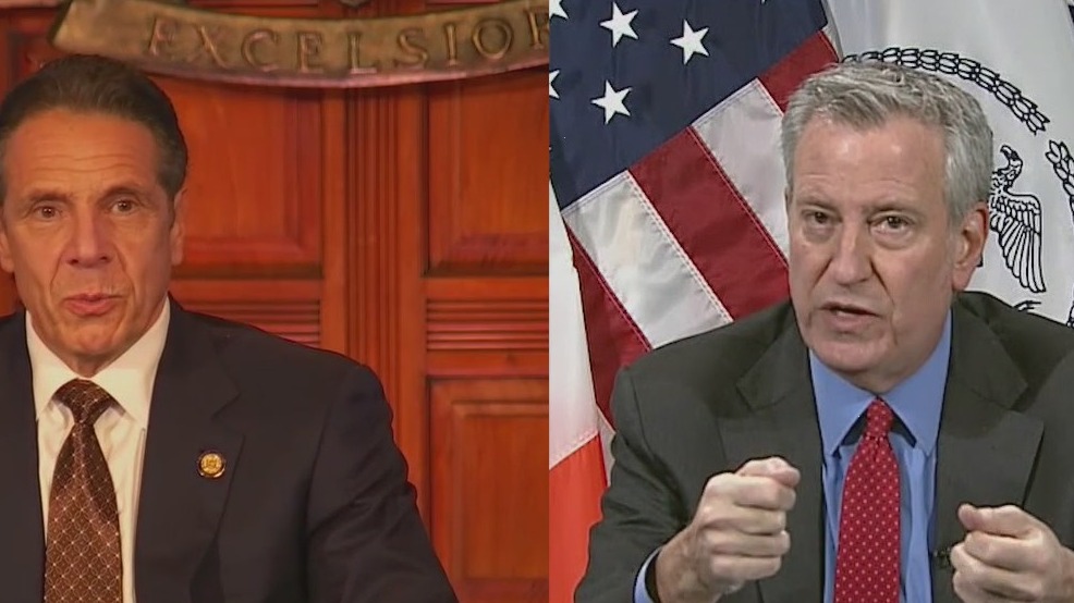 De Blasio, Cuomo at odds