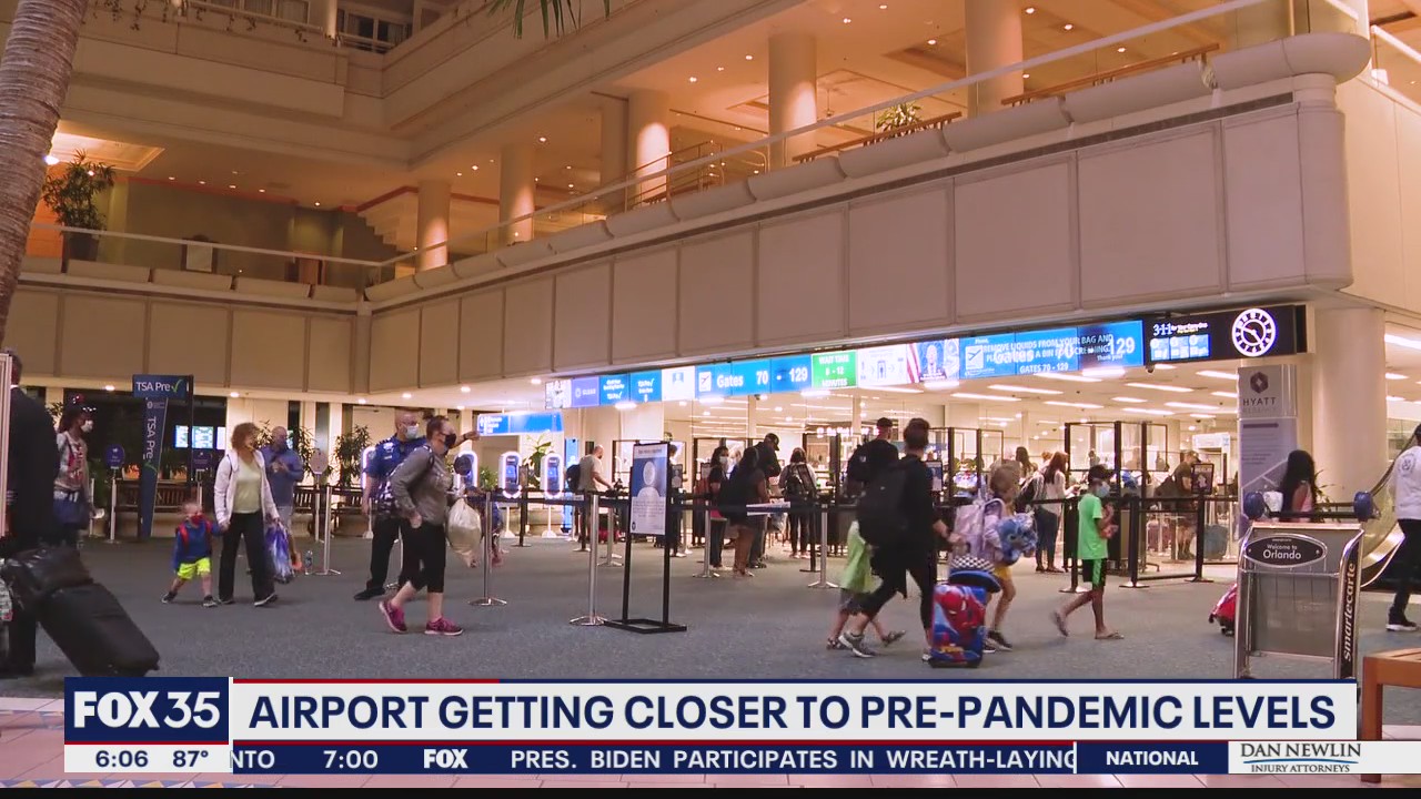 Airport getting closer to pre-pandemic levels