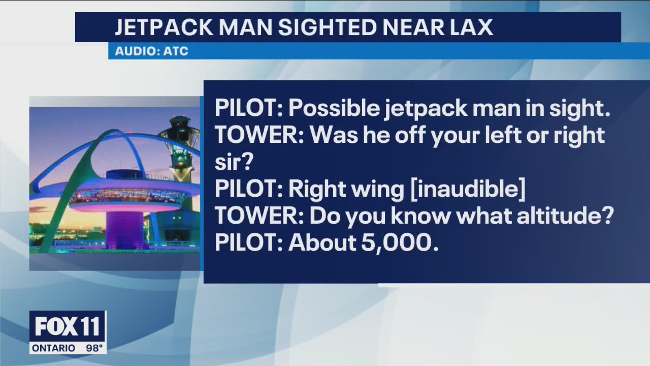 'Jetpack man' spotted again near LAX