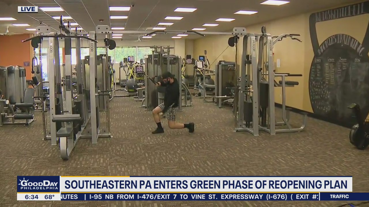 Gyms reopen as Southeast Pennsylvania moves into green phase