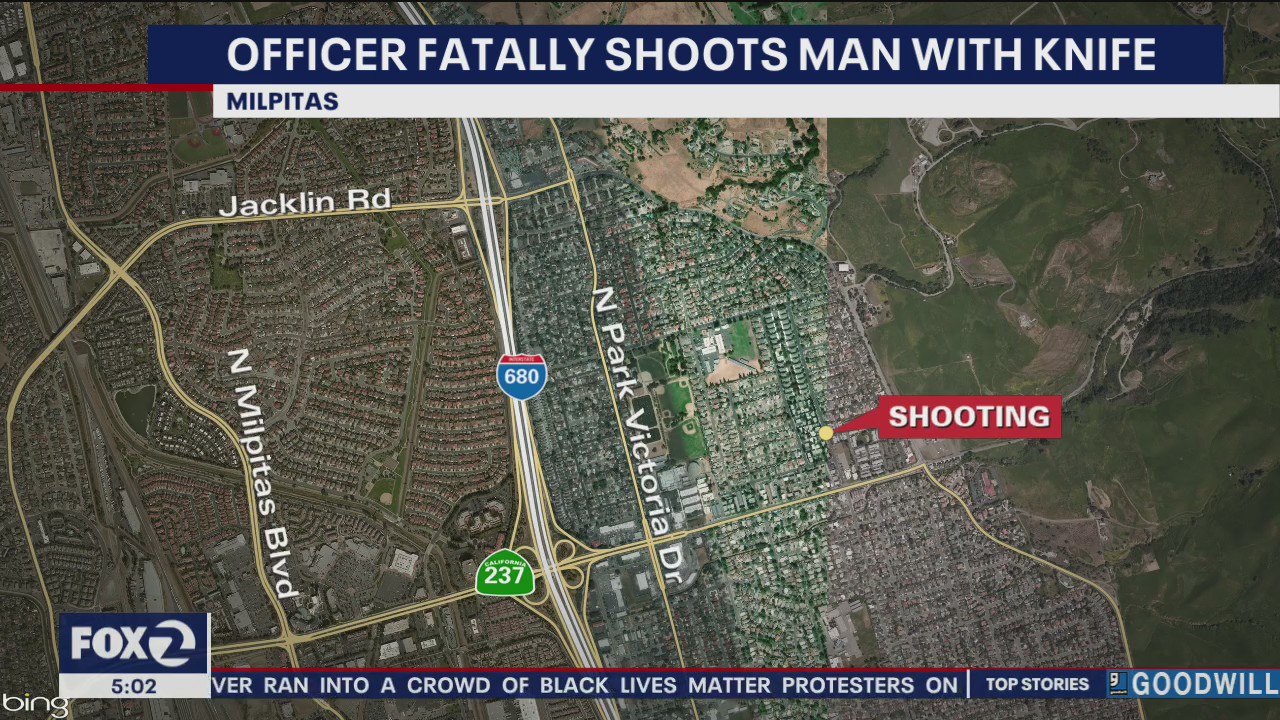 Officer shoots man with knife in Milpitas