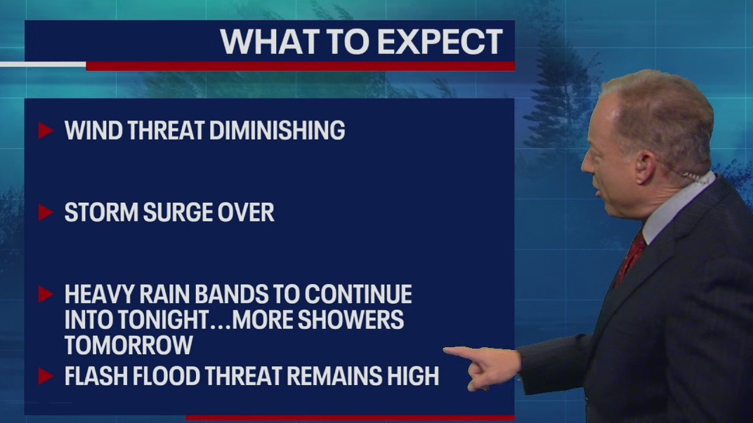Henri to continue to bring heavy rain across region