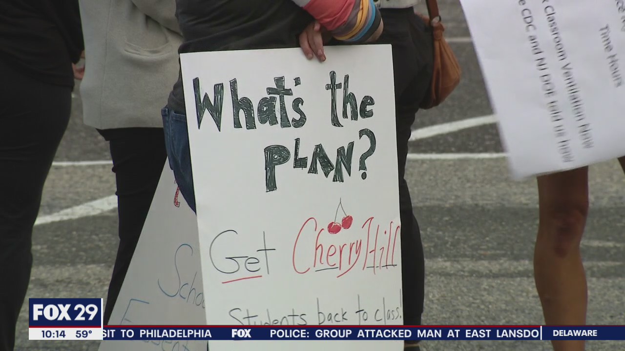 Cherry Hill parents, students protest decision to start school year online